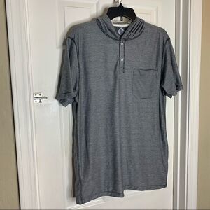 Swiss Cross Hooded Short Sleeve Shirt Size Large